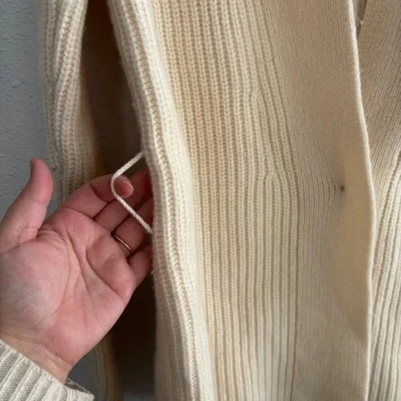 Uniqlo x Lemaire F/W 2015 100% Wool Knitted Cardigan Cream Size Large - Picture 6 of 7